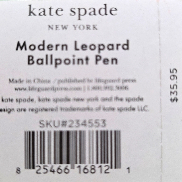 NIB: KATE SPADE MODERN LEOPARD PRINT BALL POINT PEN - Picture 6 of 6